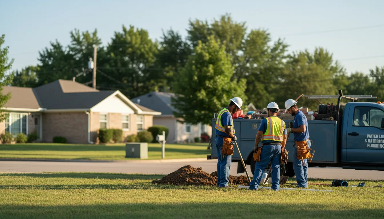 Residential water line and bathroom plumbing service in Magna, UT